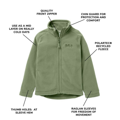 Kids Lightweight Fleece Daybreaker 2.0 Jacket – Zippered | Helly Hansen 