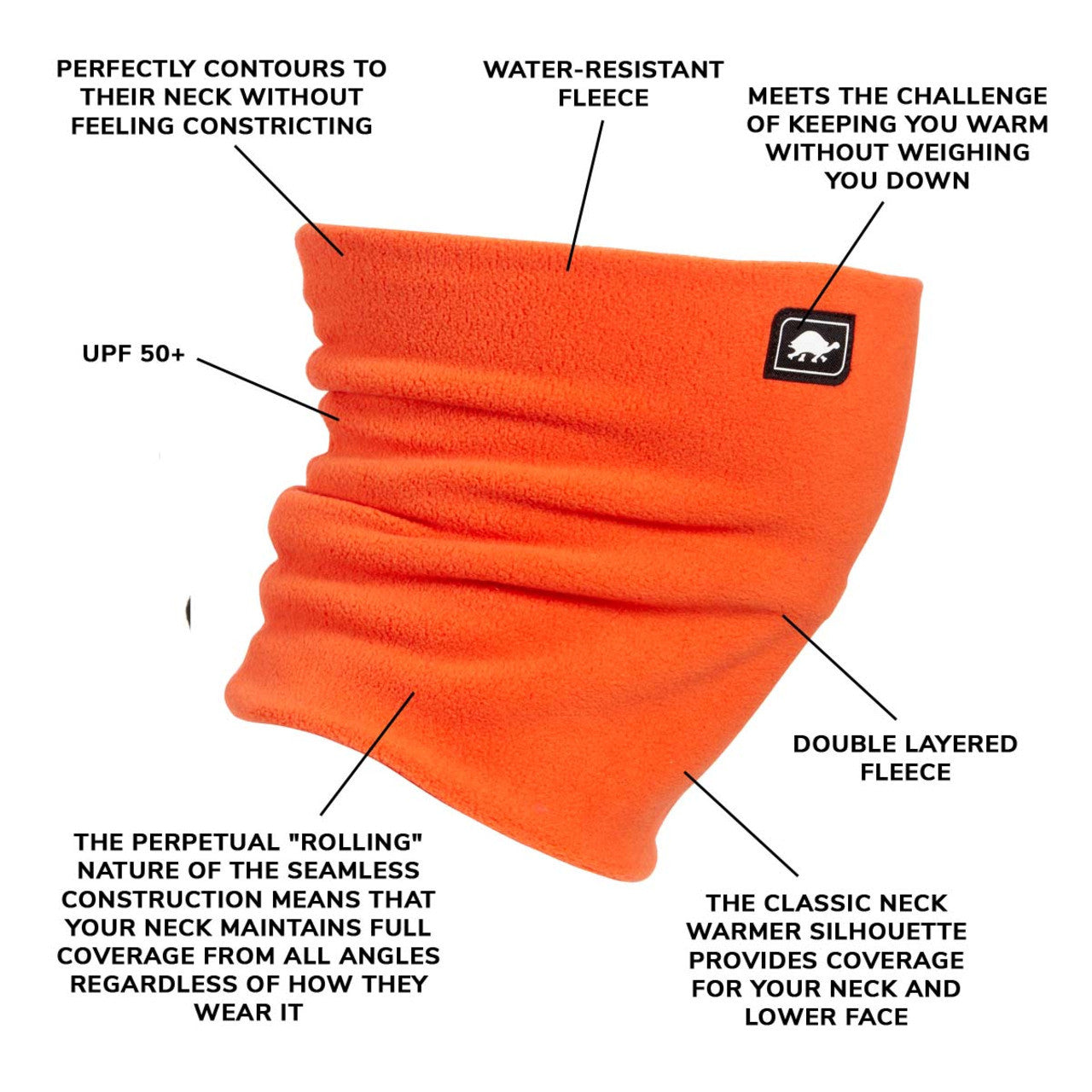 Kids Chelonia 150 Fleece Double Layer Neck Tube | Turtle Fur #color_campfire