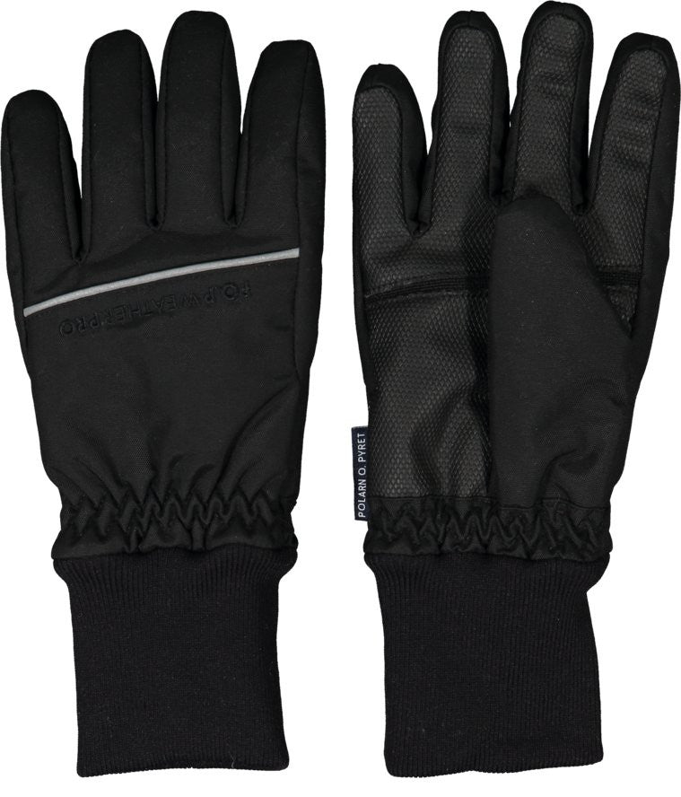 Kids High Performance Waterproof Ski Gloves | Polarn O. Pyret #color_black