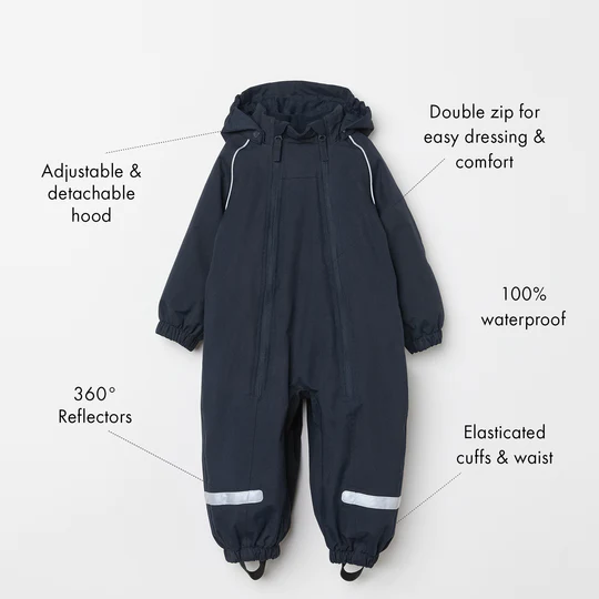 Baby Waterproof Rain Suit with Fleece Liner | Polarn O. Pyret 