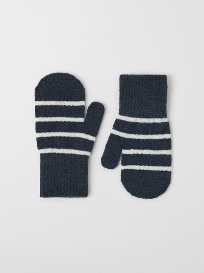 Kids Signature Stripe Magic Wool Stretch Mittens | Polarn O. Pyret 