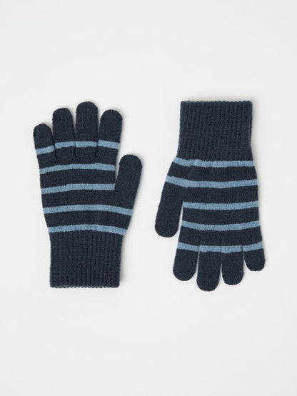 Kids Signature Stripe Magic Stretch Wool Gloves | Polarn O. Pyret 