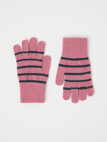 Kids Signature Stripe Magic Stretch Wool Gloves | Polarn O. Pyret 