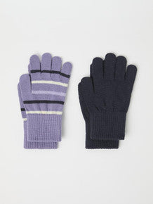 Kids 2-Pack Eco Magic Gloves | Polarn O. Pyret #color_purple-haze