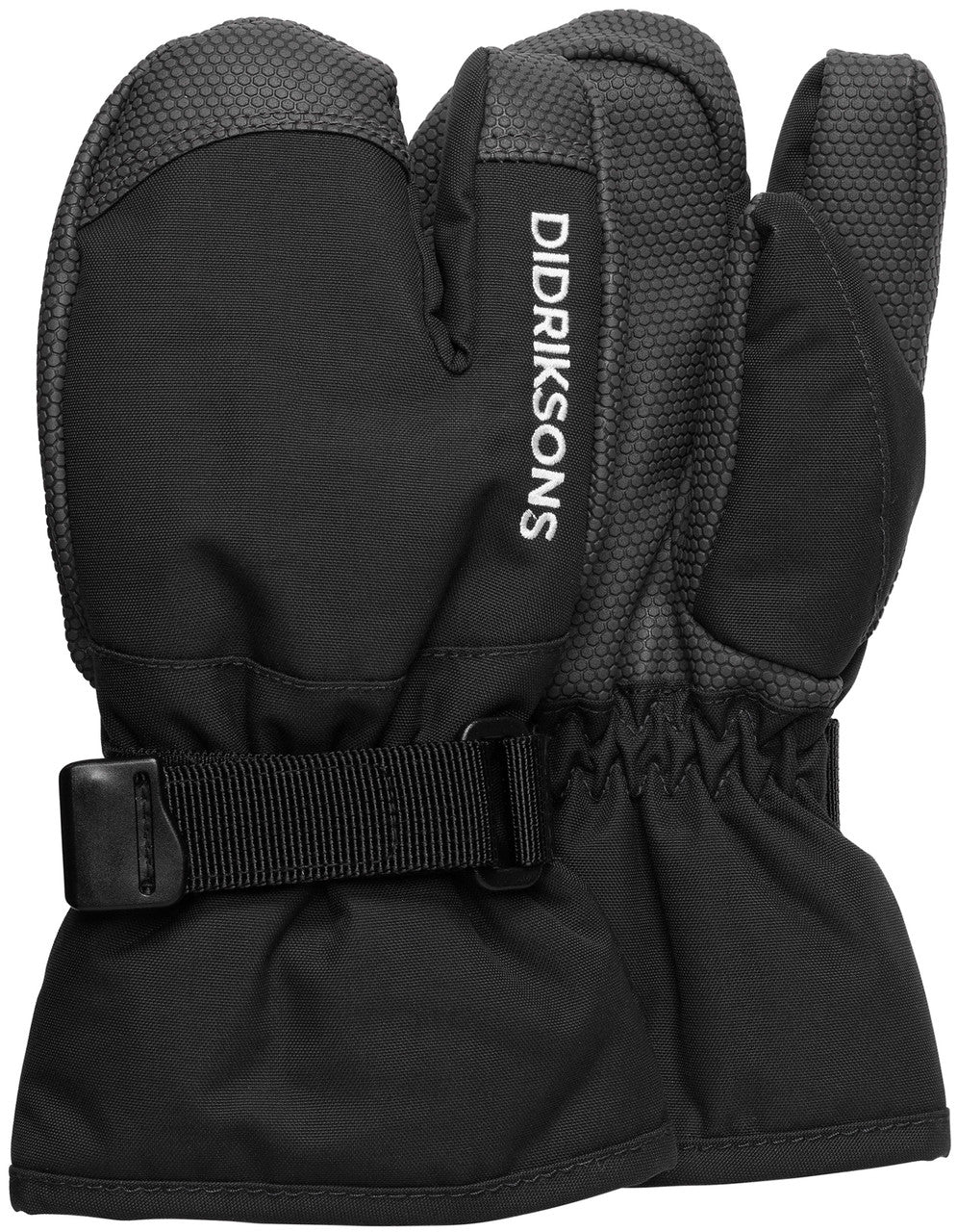 Kids Fossa 3 Finger Gloves – Water Resistant, Durable Grip | Didriksons #color_black