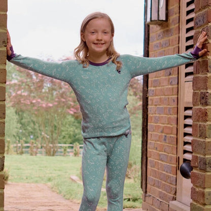 Kids Synthetic Drift Thermal Base Layer Bottom - Cotton Blend, Breathable, PJ | Muddy Puddles 