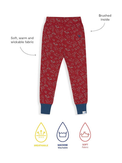 Kids Synthetic Drift Thermal Base Layer Bottom - Cotton Blend, Breathable, PJ | Muddy Puddles 