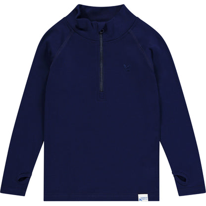 Kids Synthetic Drift Solid Layering Top - Cotton Blend, Breathable, Zippered | Muddy Puddles 