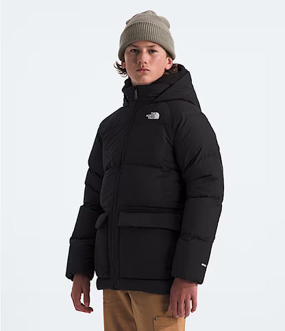 Youth The North Face Down Fleece Lined Short Parka | The North Face 