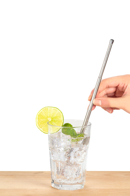 Travel Straw Set | Reusable Stainless Steel Straw & Travel Case