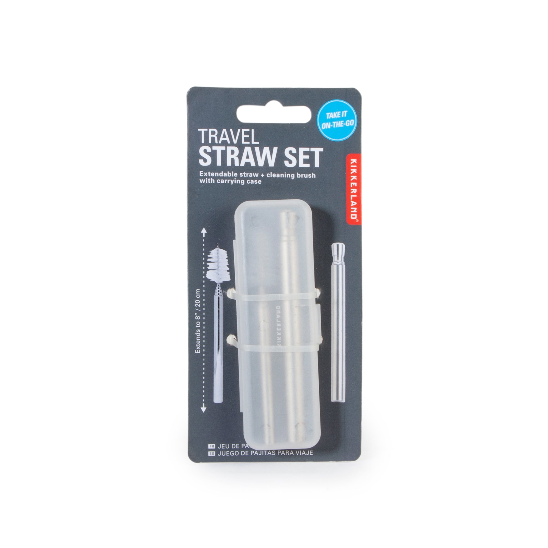 Travel Straw Set | Reusable Stainless Steel Straw & Travel Case