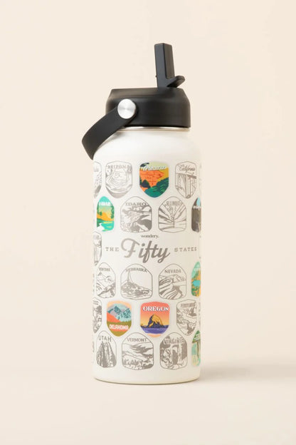 Fifty States Bucket List Waterbottle | Wondery Outdoors 