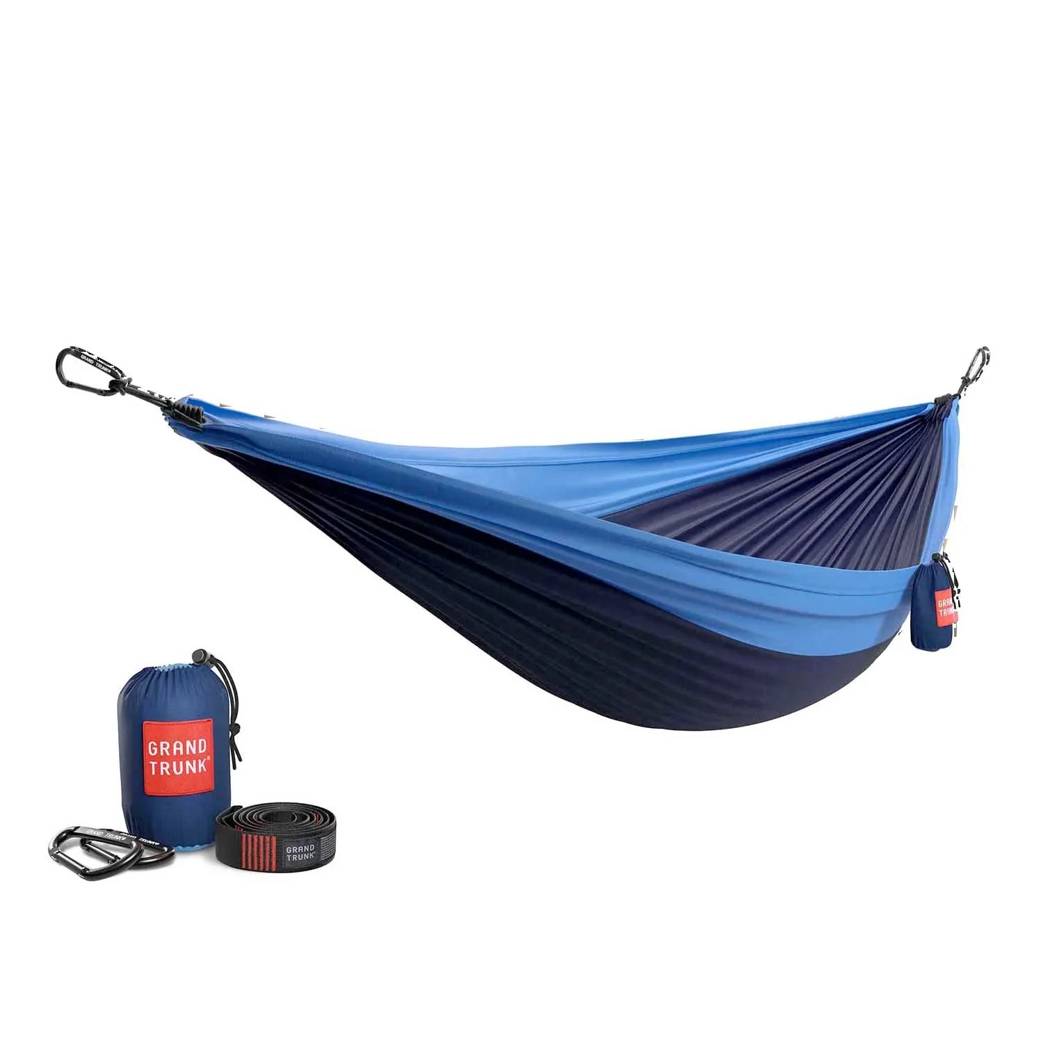 Double Hammock with Suspension Straps | Grand Truck | #color_navy-light-blue
