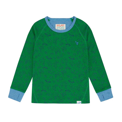 Kids Synthetic Drift Thermal Base Layer Top - Cotton Blend, Breathable, PJ | Muddy Puddles 