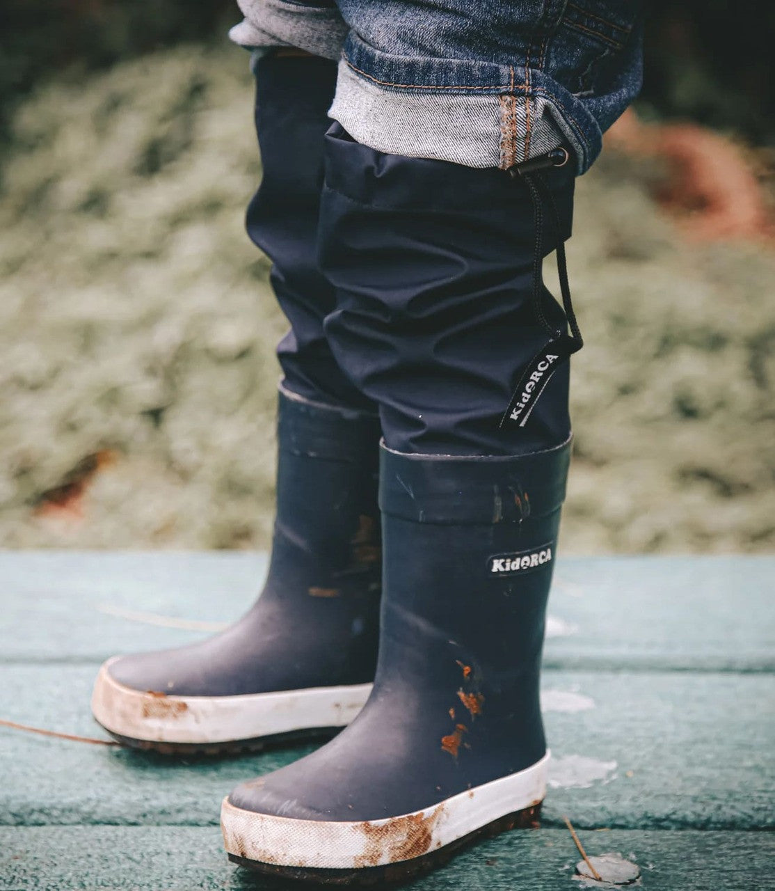 Kids Rain Boots with Above Knee Waders - Waterproof | KidORCA 