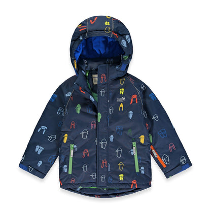 Kids Waterproof Blizzard Ski Jacket - Insulated, Trapper Print | Muddy Puddles 