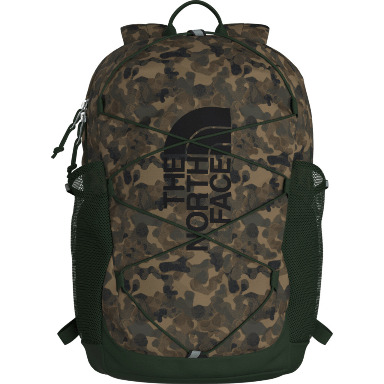 The North Face Youth Court Jester Backpack - Water Repellent | The North Face #color_utility-brown-camo-texture-print/pine-needle/black