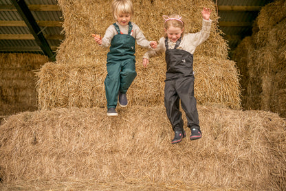 Kids Waterproof Originals Rain Bibs - Unlined, Suspender | Muddy Puddles 
