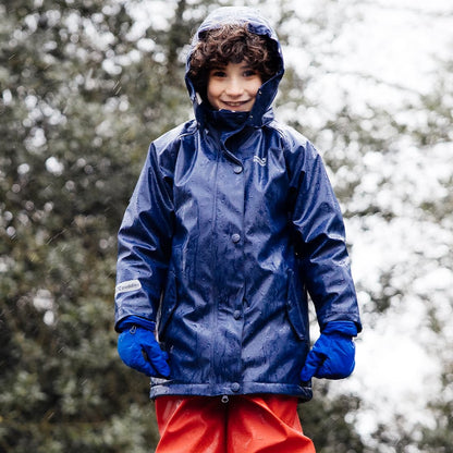 Kids Fleece Lined Puddleflex Rain Jacket - Waterproof, Warm, PU | Muddy Puddles 