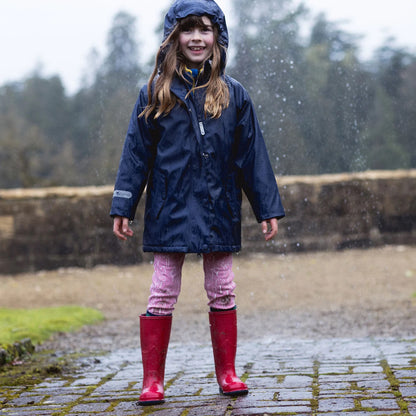 Kids Fleece Lined Puddleflex Rain Jacket - Waterproof, Warm, PU | Muddy Puddles 