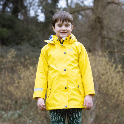Kids Fleece Lined Puddleflex Rain Jacket - Waterproof, Warm, PU | Muddy Puddles 