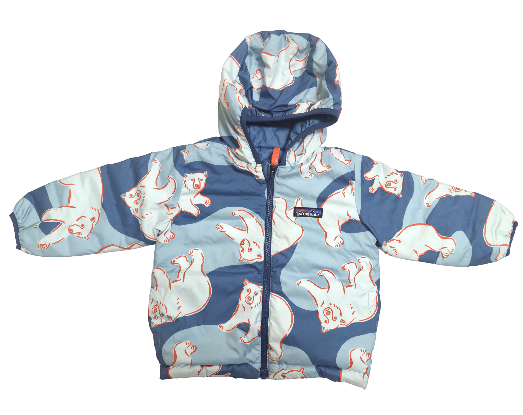 Children's jacket with bear pattern on a white background