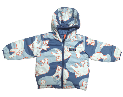 Children's jacket with bear pattern on a white background