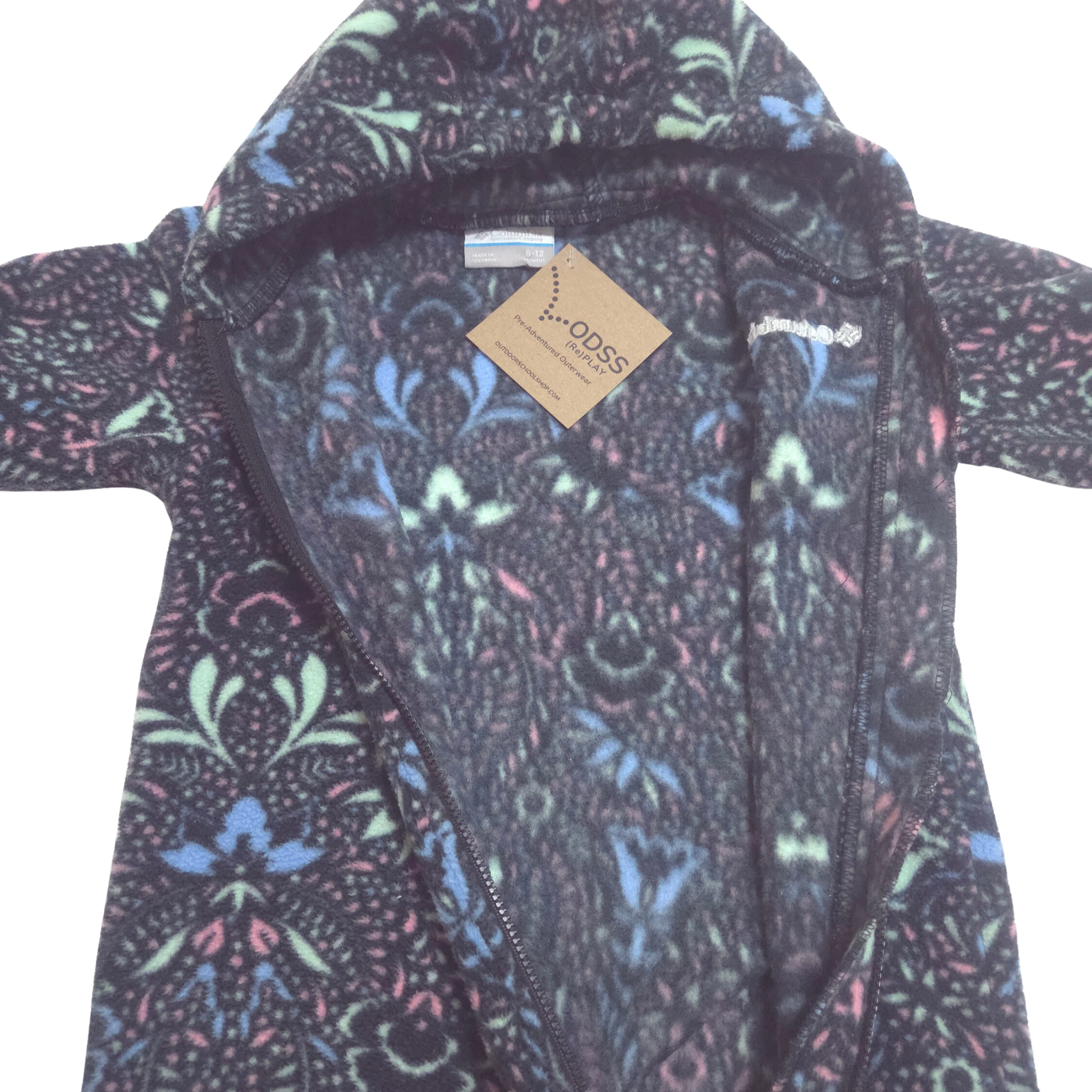 ODSS (Re)PLAY - Columbia Mid Layer Fleece Romper. Size 6-12M open