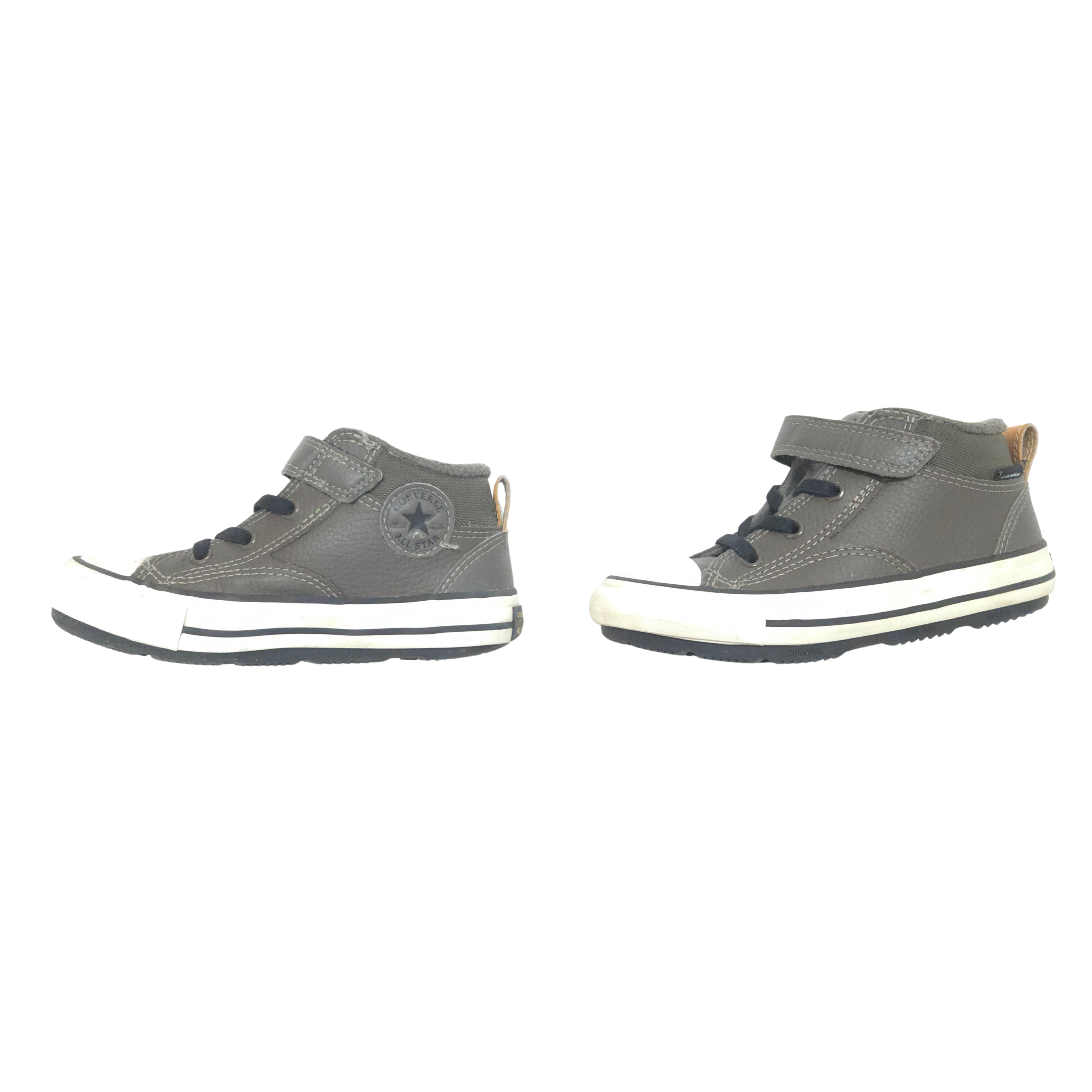 grey sneakers  on a white background