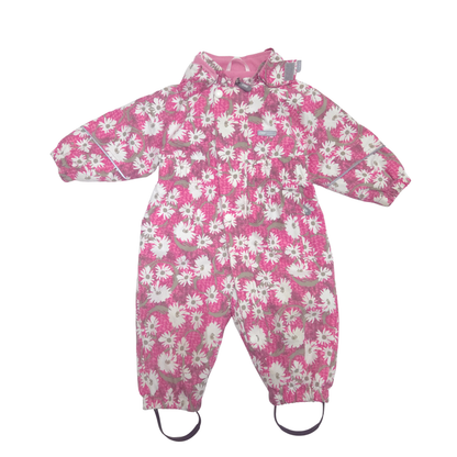 baby shell suit with white flowers