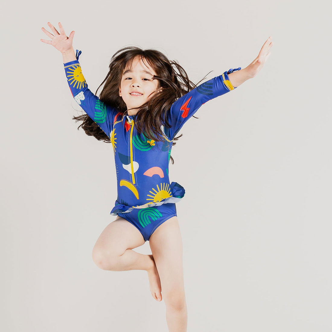 Kids UV Protective Rash Guard Swimsuit - 50+, Swim | Muddy Puddles 