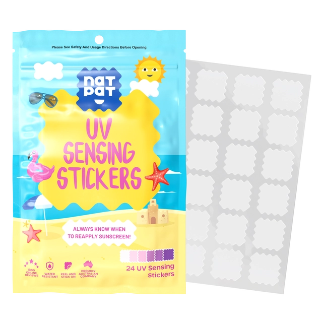 Kids Sun Stickers UV Detection Patches - Sunscreen Reminder Dots | NATPAT