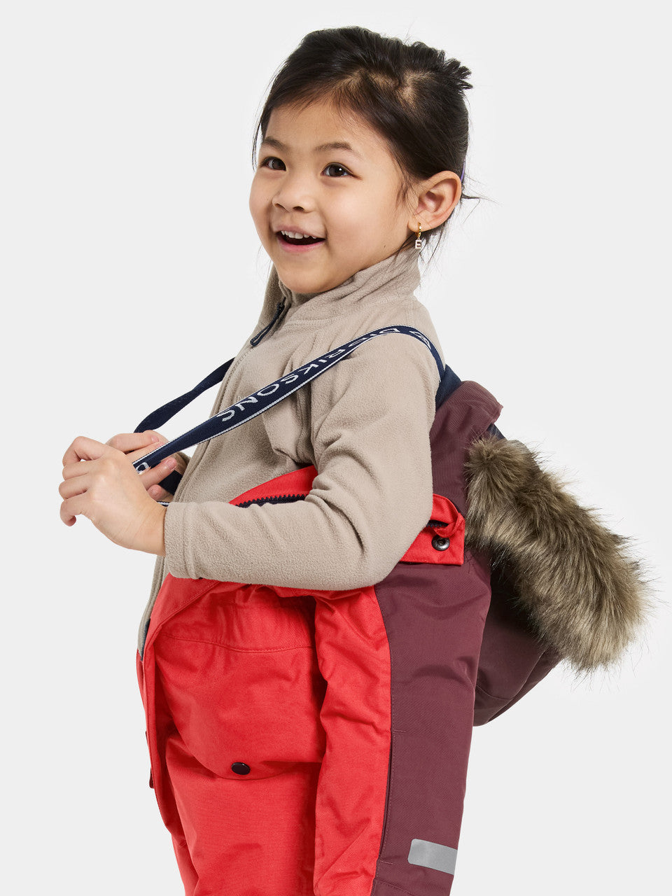 Kids Waterproof Bjarven Winter Snowsuit | Didriksons #color_pomme-red