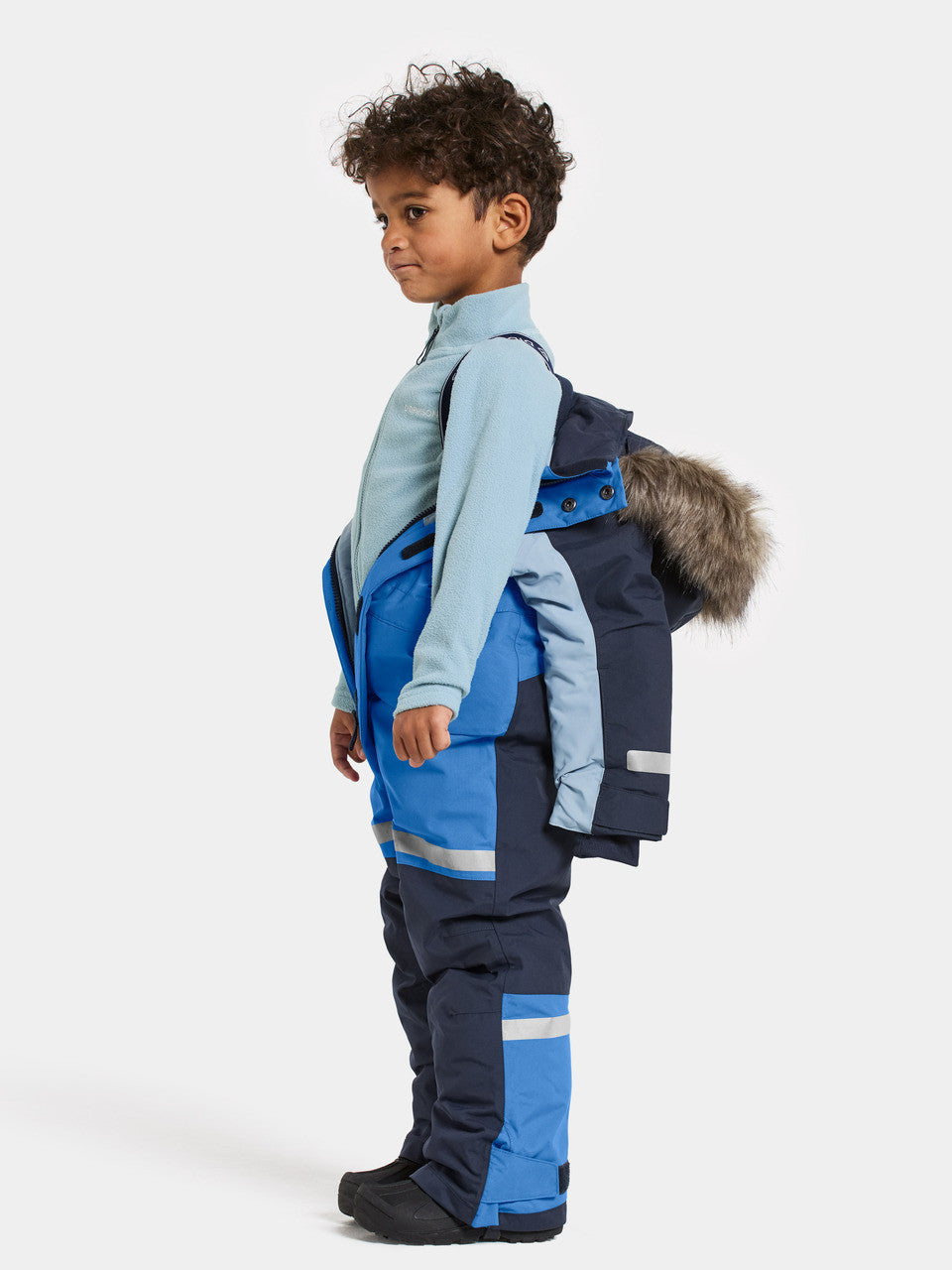 Kids Waterproof Bjarven Winter Snowsuit | Didriksons #color_saphire-blue