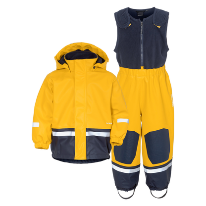 Kids Boardman Fleece Lined Rain Set – Waterproof, Fleece Lined, PU | Didriksons 
