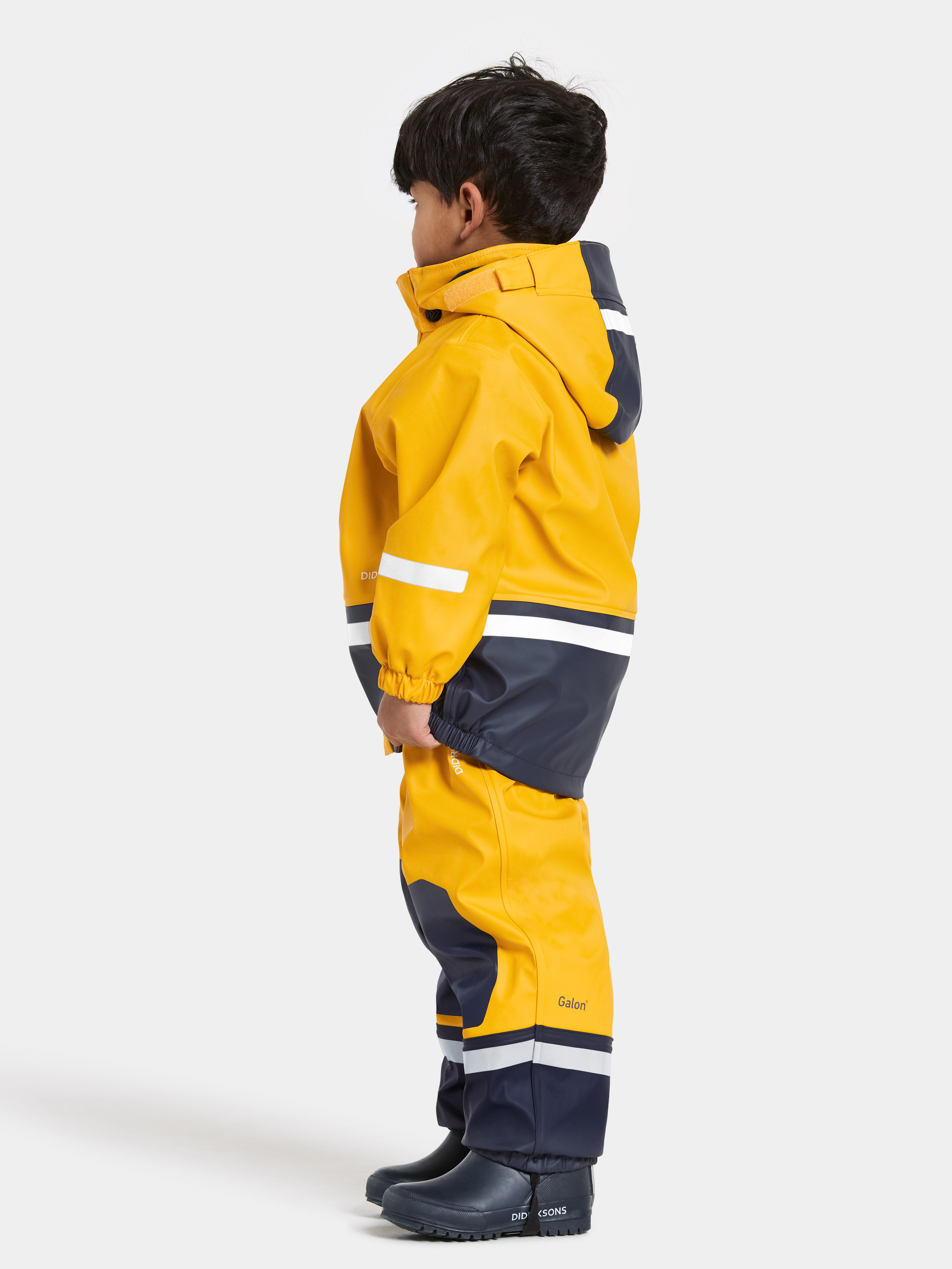 Kids Boardman Fleece Lined Rain Set – Waterproof, Fleece Lined, PU | Didriksons 
