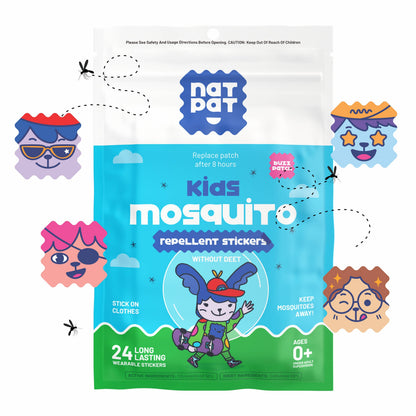 Kids Mosquito Repellent Stickers – NatPat BuzzPatch – 24 Pack