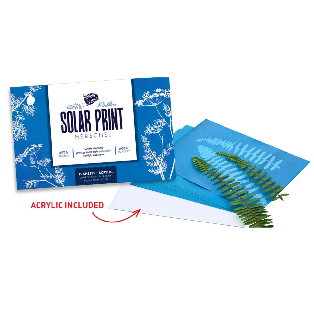 Herschel Solar Print 12" Kit - 15 sheets | ODSS Nature Toys
