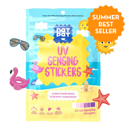 Kids UV Detection Stickers – NatPat SunnyPatch – Sunscreen Reminder 24 Pack