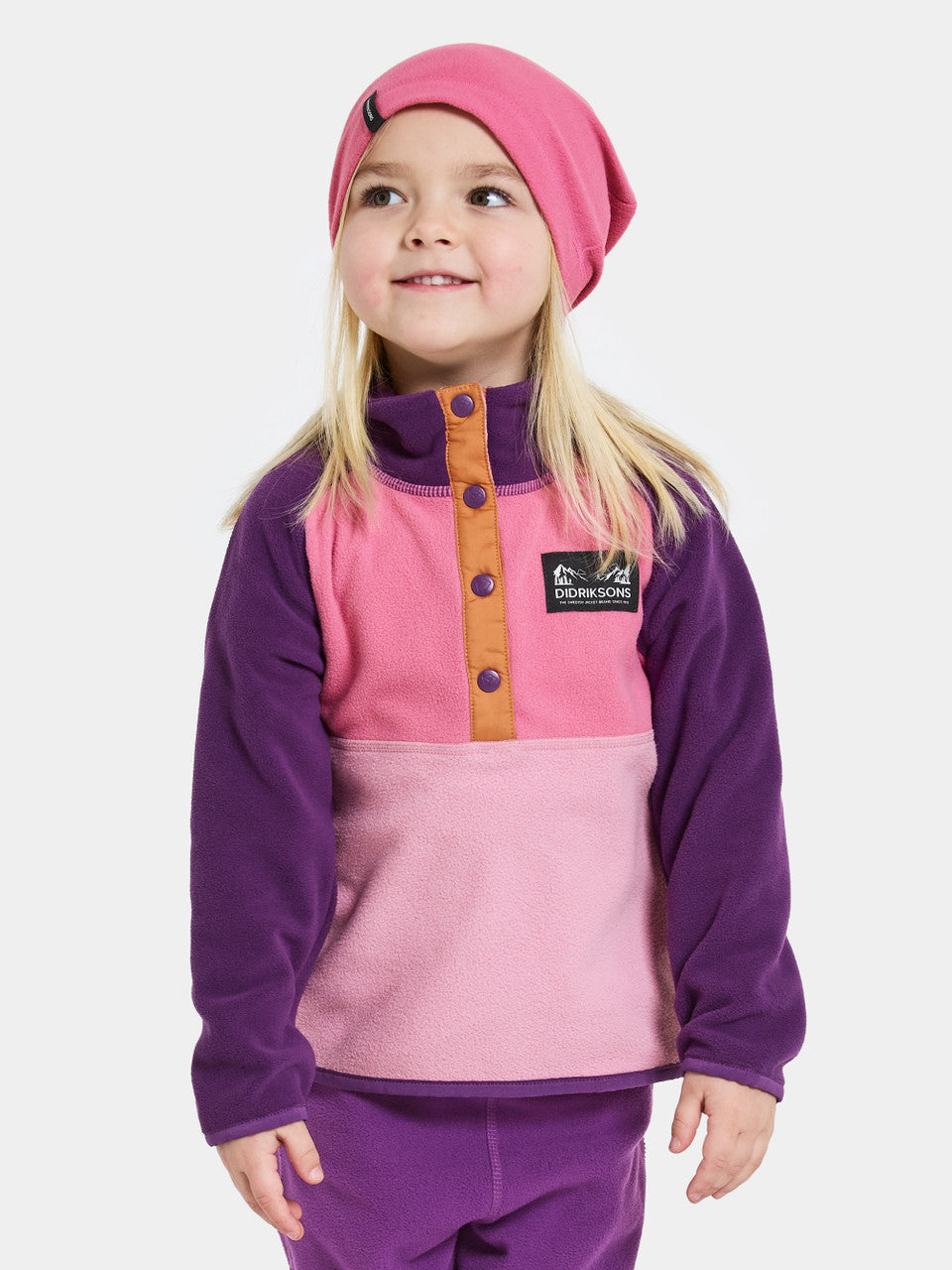 Kids Monte Fleece Jacket – Half Button | Didriksons 