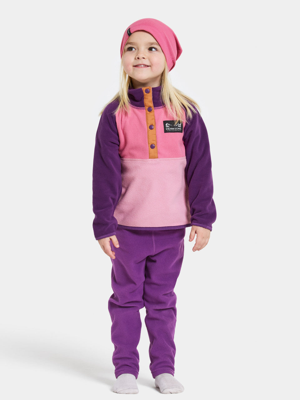 Kids Monte Fleece Jacket – Half Button | Didriksons 