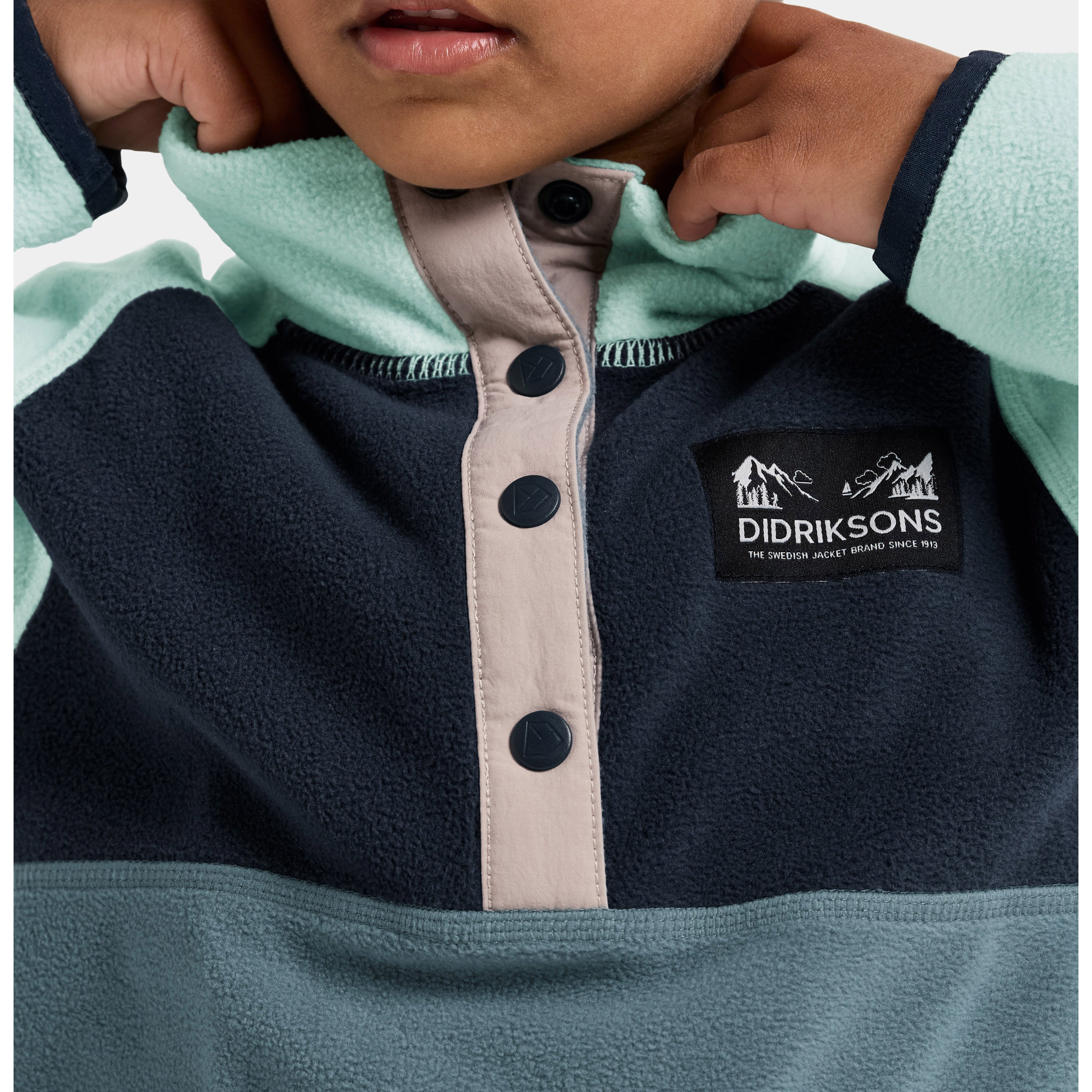 Kids Monte Half Button Fleece Jacket | Didriksons | 