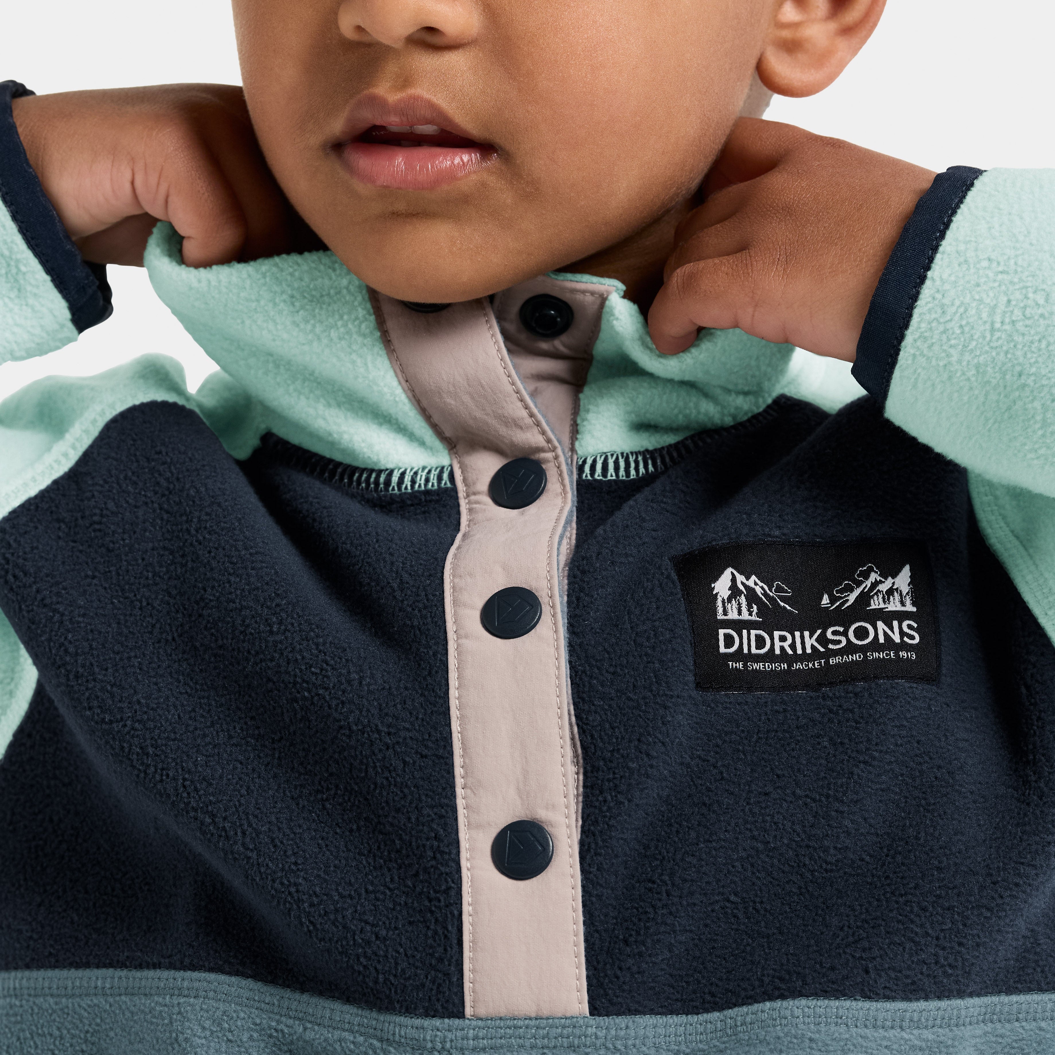 Kids Monte Half Button Fleece Jacket | Didriksons | 