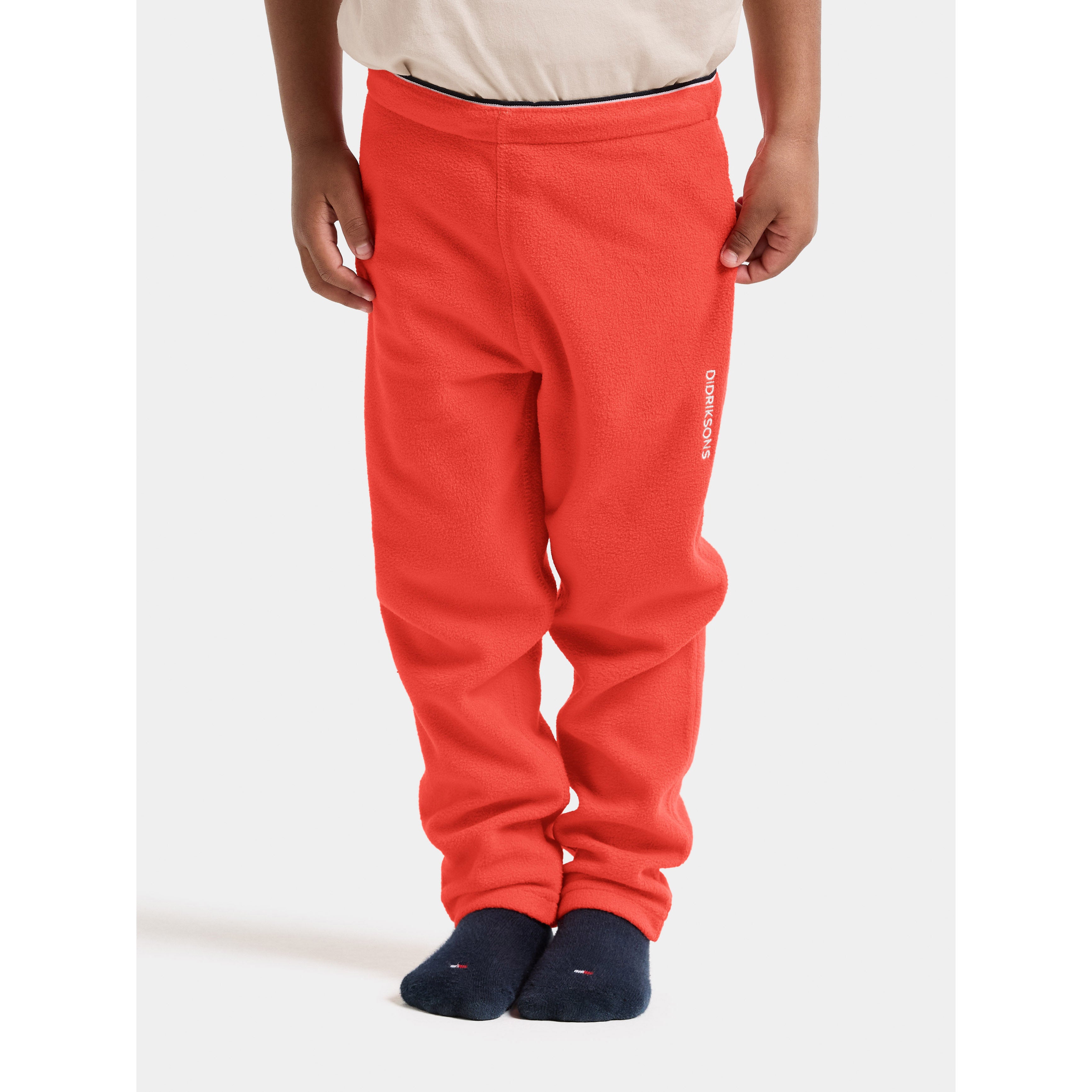 Kids Monte Fleece Pants – Mid Layer | Didriksons | #color_paprika