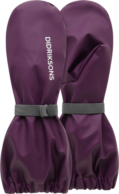 Kids Long Cuff Fleece Lined Rain Mittens – Waterproof, PU | Didriksons