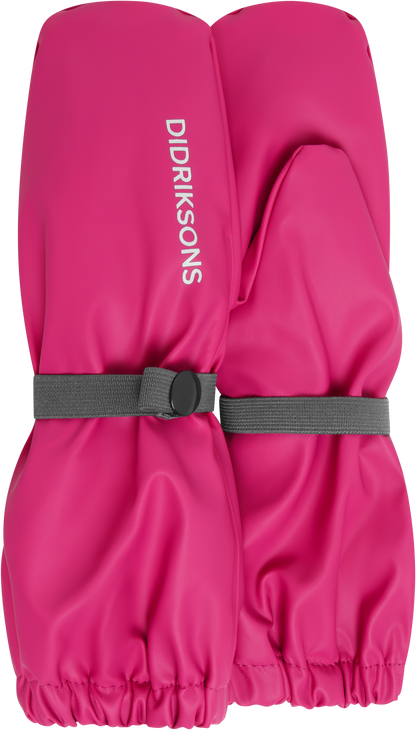 Kids Long Cuff Fleece Lined Rain Mittens – Waterproof, PU | Didriksons