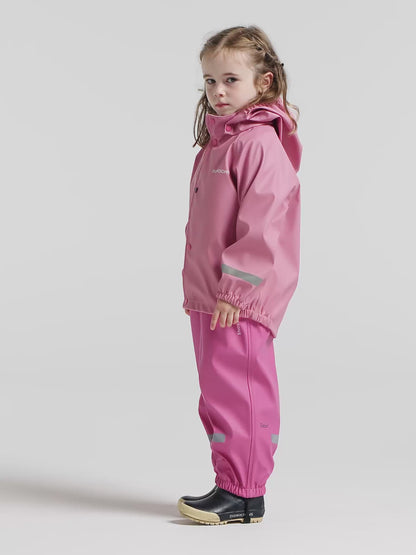 Kids Slaskeman Waterproof Snap Button Rain Set | Didriksons | 