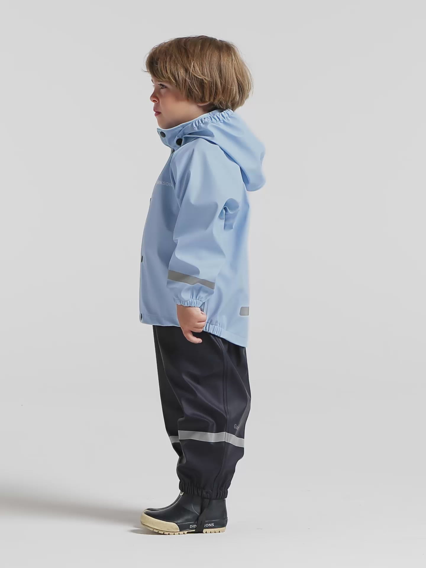 Kids Slaskeman Waterproof Snap Button Rain Set | Didriksons | 