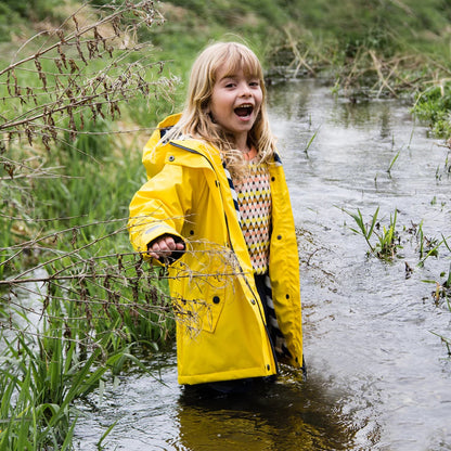 Kids Fleece Lined Puddleflex Rain Jacket - Waterproof, Warm, PU | Muddy Puddles 