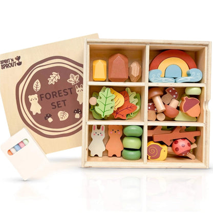 Wooden Forest Sensory Bin Accessories